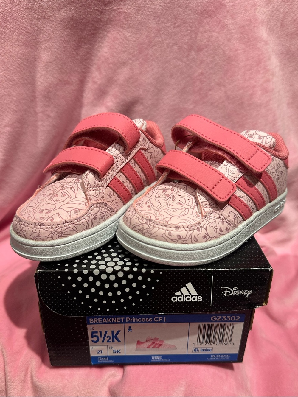 adidas Pink Princess Velcro Kids Sneakers